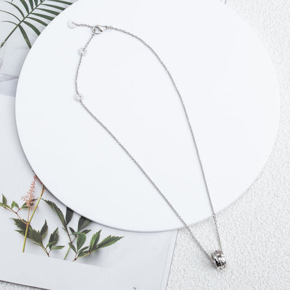 [Vellora Opalyn]PARENTESI NECKLACE SILVER