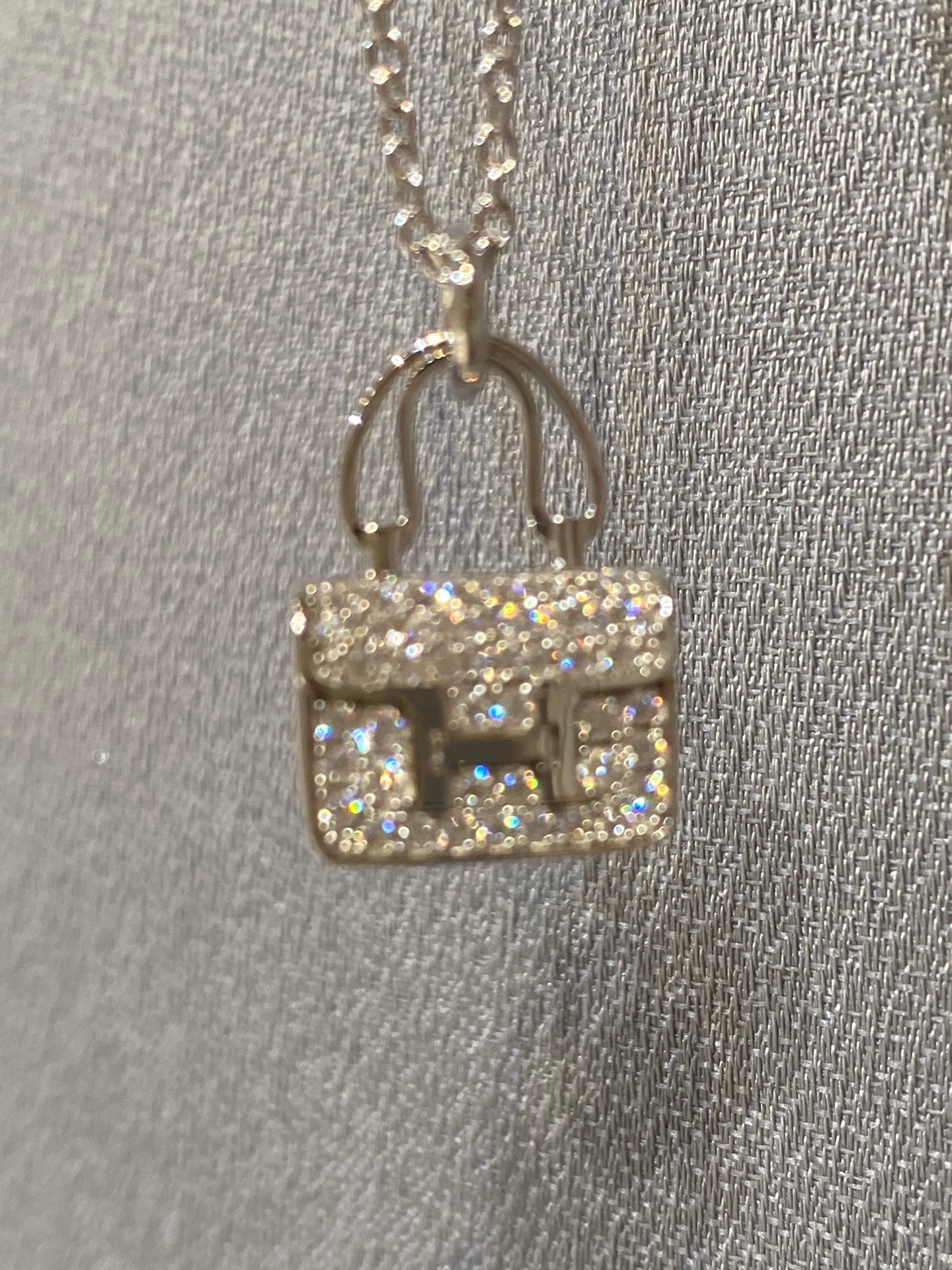 [Vellora Opalyn]CONSTANCE PEDANT DIAMOND NECKLACE