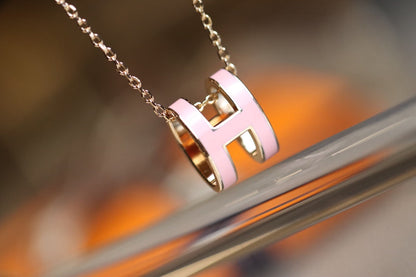 [Vellora Opalyn]POP H PEDANT PINK GOLD