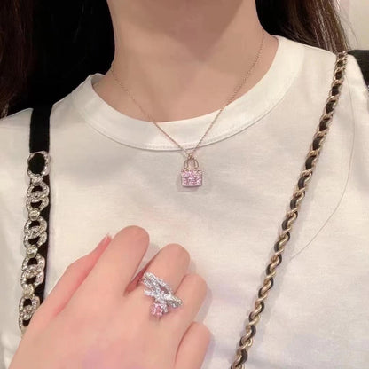 [Vellora Opalyn]CONSTANCE PEDANT PURPLE DIAMOND NECKLACE