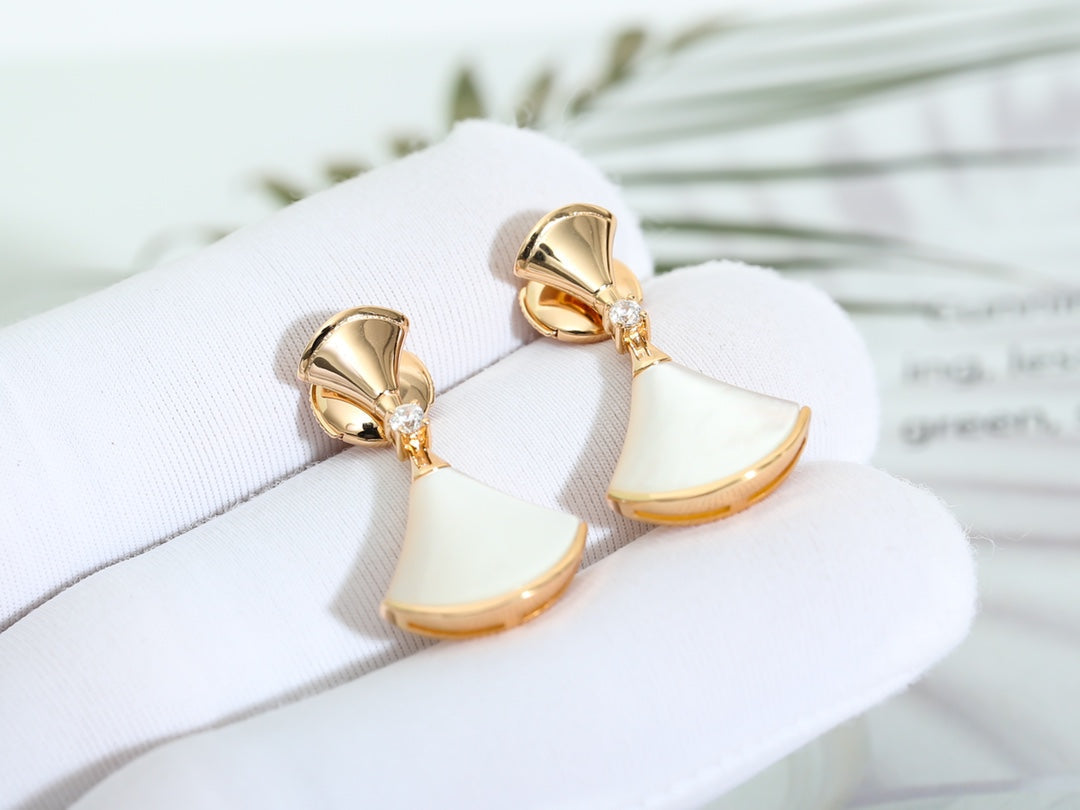 [Vellora Opalyn]DREAM MOP PINK GOLD EARRINGS