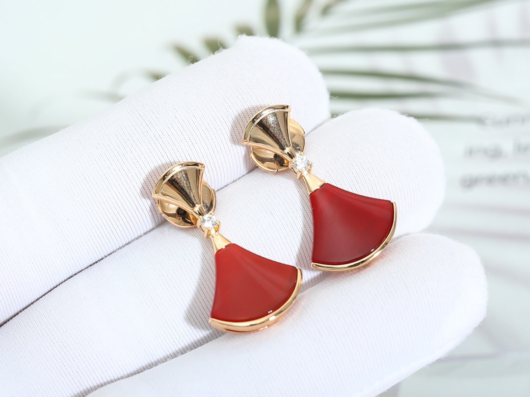 [Vellora Opalyn]DREAM Carnelian PINK GOLD EARRINGS