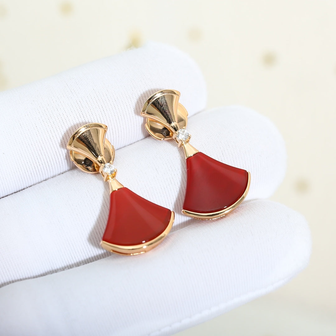 [Vellora Opalyn]DREAM Carnelian PINK GOLD EARRINGS