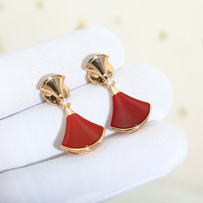 [Vellora Opalyn]DREAM Carnelian PINK GOLD EARRINGS