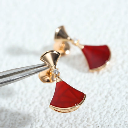 [Vellora Opalyn]DREAM Carnelian PINK GOLD EARRINGS