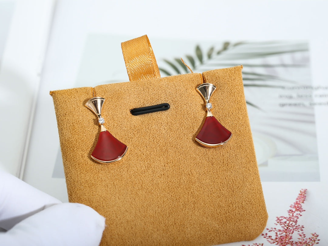 [Vellora Opalyn]DREAM Carnelian PINK GOLD EARRINGS
