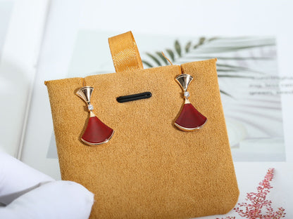 [Vellora Opalyn]DREAM Carnelian PINK GOLD EARRINGS