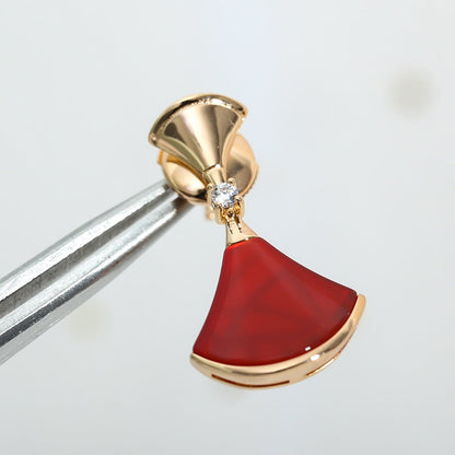 [Vellora Opalyn]DREAM Carnelian PINK GOLD EARRINGS