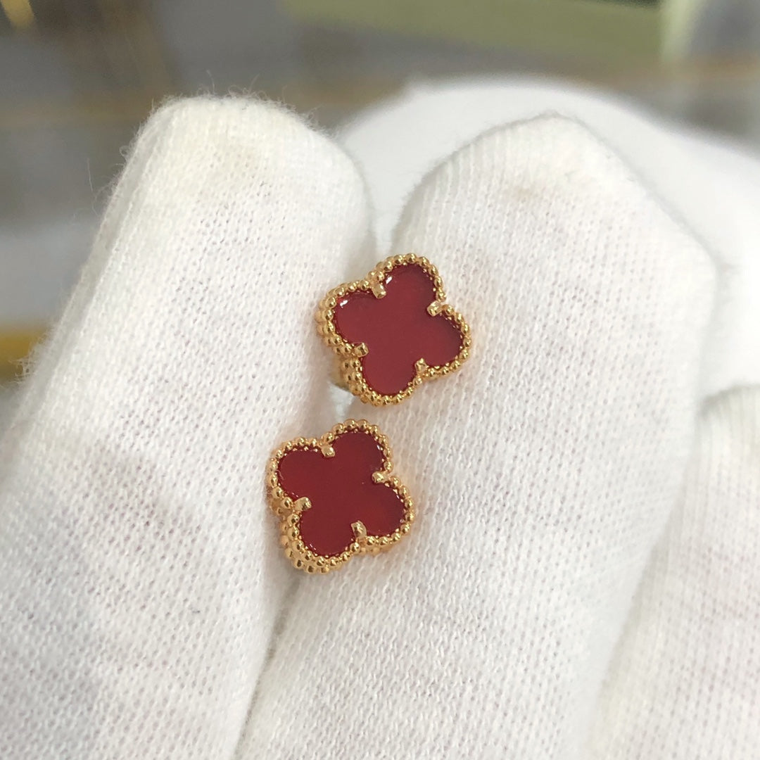[Vellora Opalyn]CLOVER MINI GOLD EARRINGS