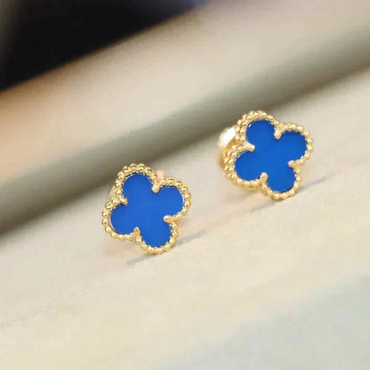 [Vellora Opalyn]CLOVER MINI 9.5MM TURQUOISE EARRINGS