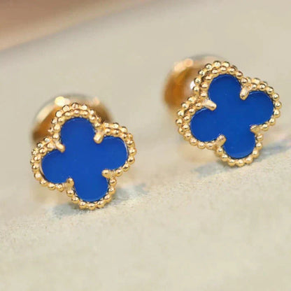 [Vellora Opalyn]CLOVER MINI 9.5MM TURQUOISE EARRINGS