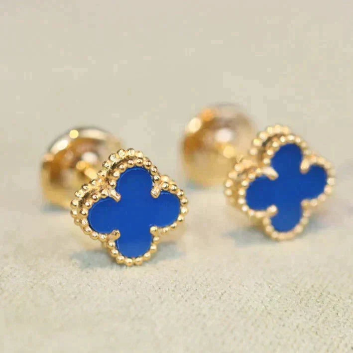 [Vellora Opalyn]CLOVER MINI 9.5MM TURQUOISE EARRINGS