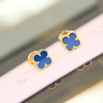 [Vellora Opalyn]CLOVER MINI 9.5MM TURQUOISE EARRINGS