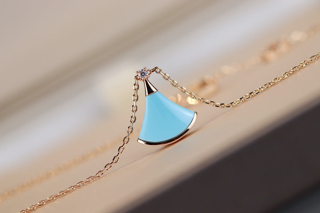 [Vellora Opalyn]DREAM NECKLACE TURQUOISE PINK GOLD