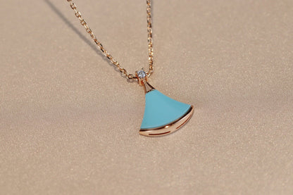 [Vellora Opalyn]DREAM NECKLACE TURQUOISE PINK GOLD