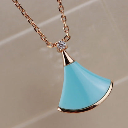 [Vellora Opalyn]DREAM NECKLACE TURQUOISE PINK GOLD