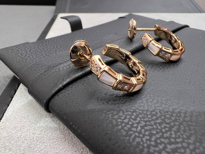 [Vellora Opalyn] SERPENTI MOP PINK GOLD EARRINGS