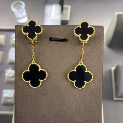 [Vellora Opalyn]CLOVER 2 MOTIFS  EARRINGS (MULTIPLE CHOICESC
