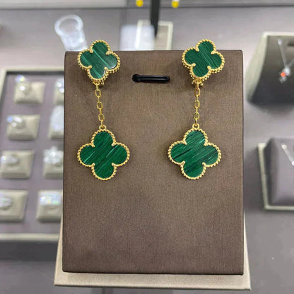 [Vellora Opalyn]CLOVER 2 MOTIFS  EARRINGS (MULTIPLE CHOICESC