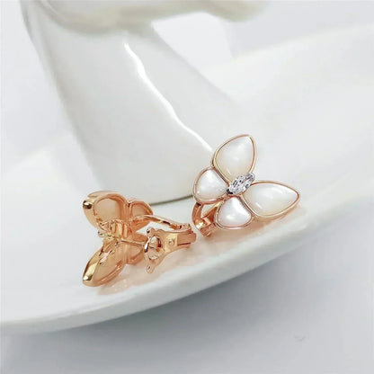 [Vellora Opalyn]BUTTERFLY MOP DIAMOND EARRINGS