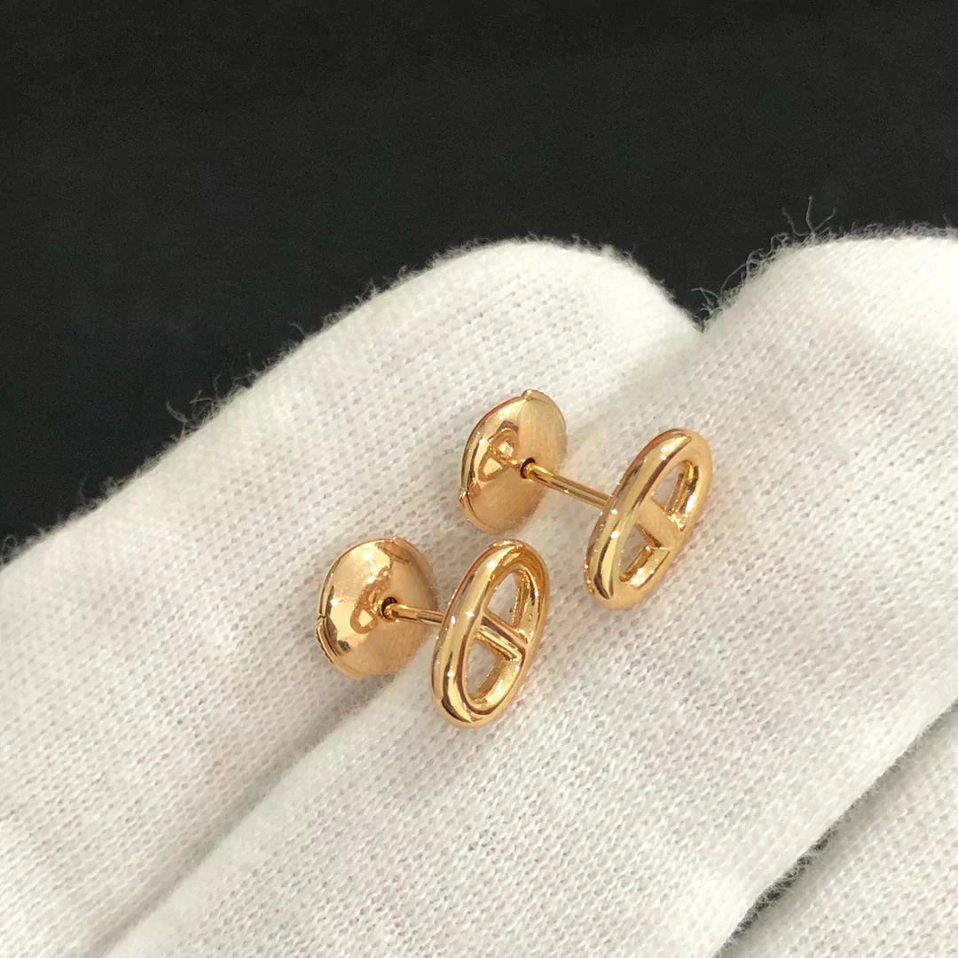 [Vellora Opalyn]CHAINE SMALL EARRINGS GOLD AND SILVER