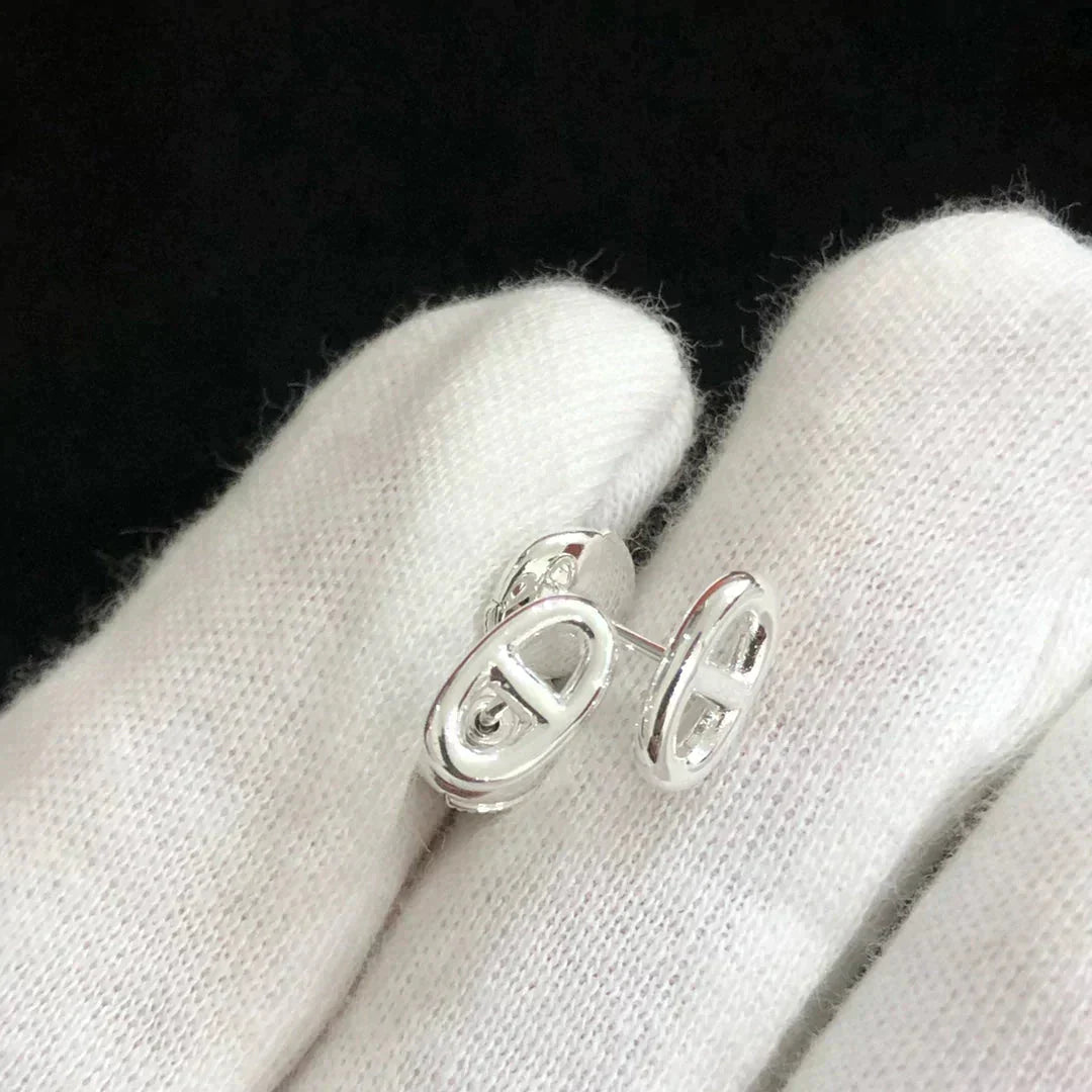 [Vellora Opalyn]CHAINE SMALL EARRINGS GOLD AND SILVER