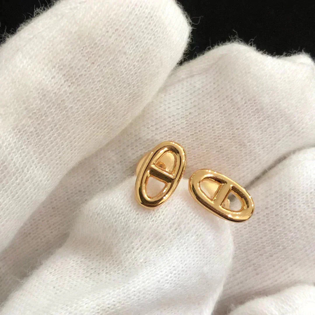 [Vellora Opalyn]CHAINE SMALL EARRINGS GOLD AND SILVER