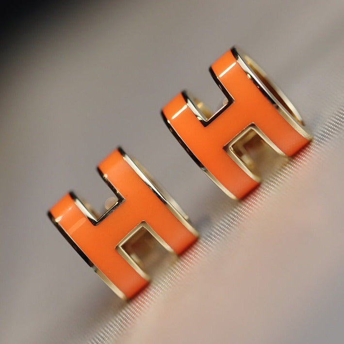 [Vellora Opalyn]MINI POP H EARRINGS ORANGE