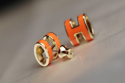 [Vellora Opalyn]MINI POP H EARRINGS ORANGE