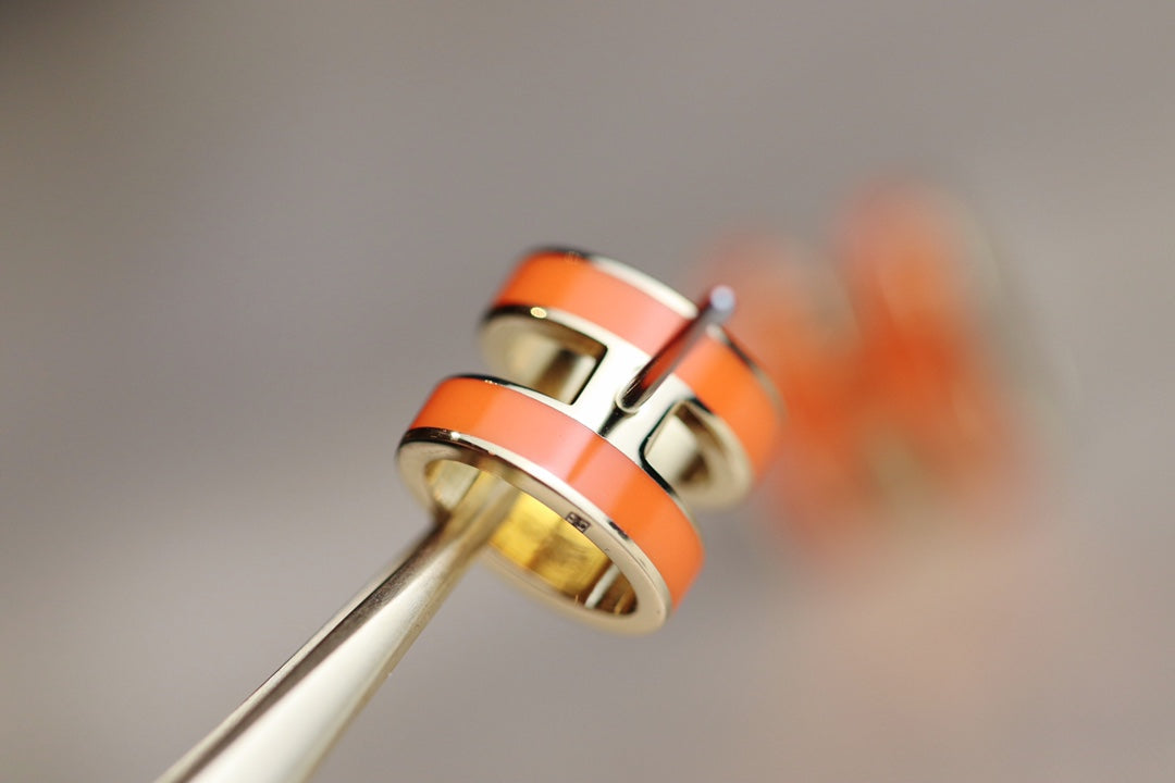 [Vellora Opalyn]MINI POP H EARRINGS ORANGE