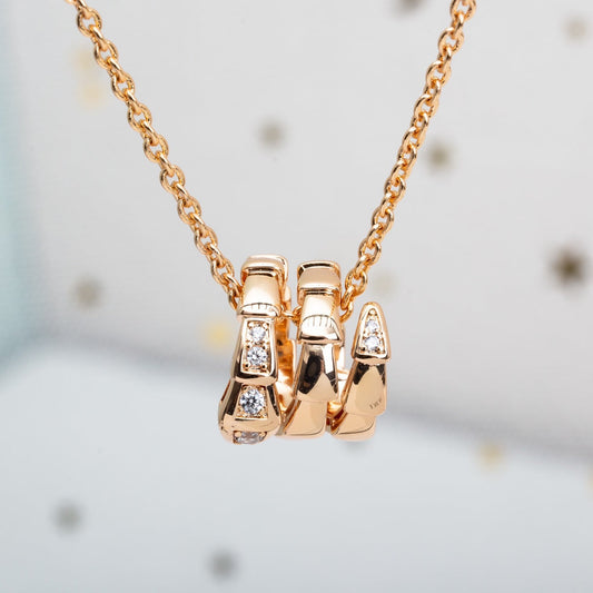 [Vellora Opalyn]SERPENTI PINK GOLD NECKLACE DIAMOND