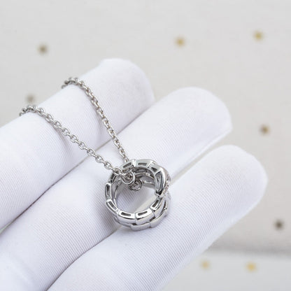 [Vellora Opalyn]SERPENTI SILVER NECKLACE DIAMOND