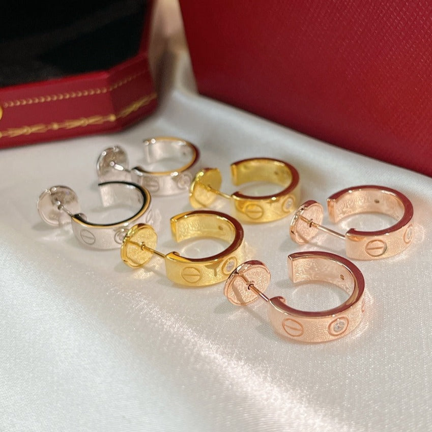 [Vellora Opalyn]LOVE EARRINGS 5.7MM 2 DIAMONDS