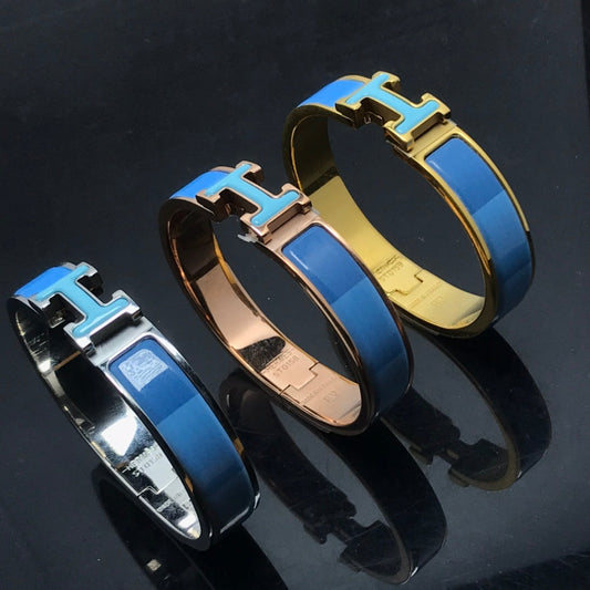 [Vellora Opalyn]H BRACELET BLUE RAINBOW CERAMIC