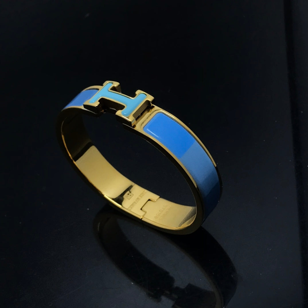 [Vellora Opalyn]H BRACELET BLUE RAINBOW CERAMIC