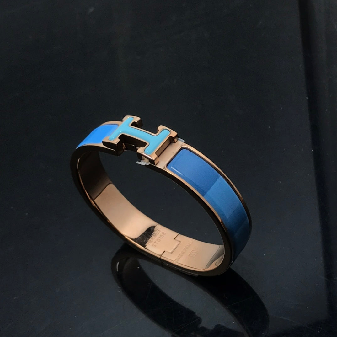 [Vellora Opalyn]H BRACELET BLUE RAINBOW CERAMIC
