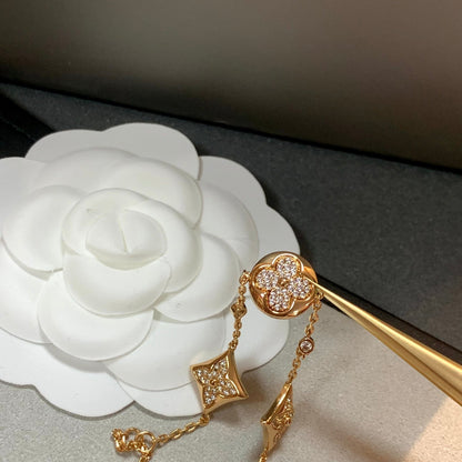 [Vellora Opalyn]STAR AND SUN 4 MOTIFS GOLD DIAMONDS BRACELET