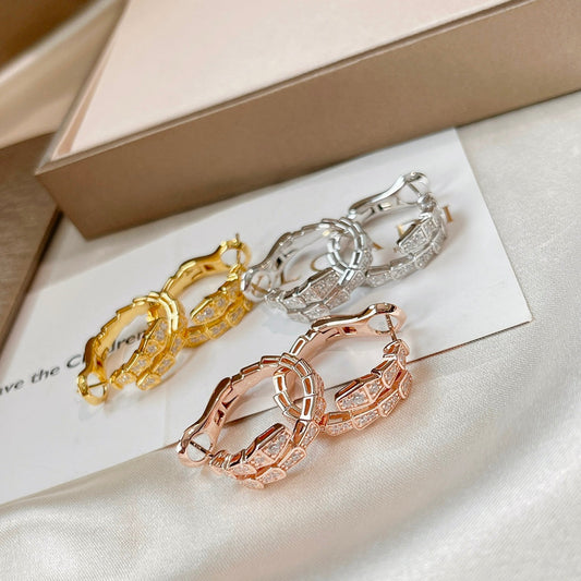 [Vellora Opalyn]SERPENTI EARRINGS DIAMOND
