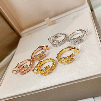 [Vellora Opalyn]SERPENTI EARRINGS DIAMOND