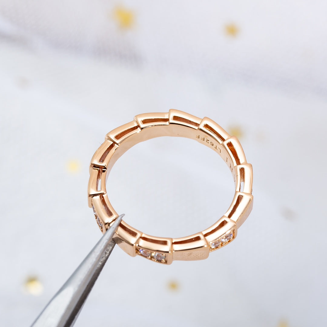 [Vellora Opalyn]SERPENTI RING PINK GOLD  3MM