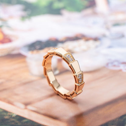 [Vellora Opalyn]SERPENTI RING PINK GOLD  3MM