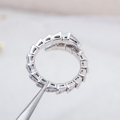 [Vellora Opalyn]SERPENTI RING SILVER DIAMOND PAVED 4MM