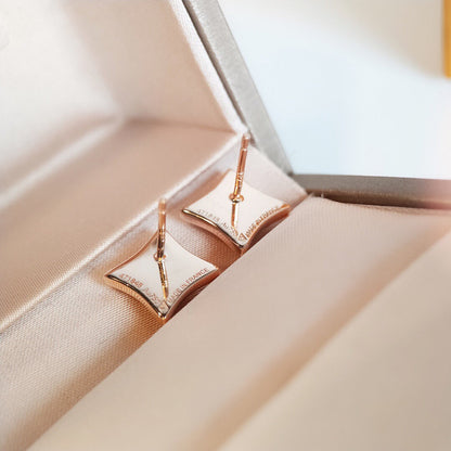 [Vellora Opalyn]STAR MOP PINK GOLD EARRINGS