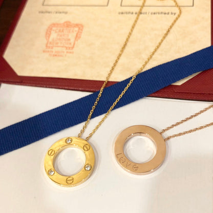 [Vellora Opalyn]LOVE NECKLACE 16MM 3 DIAMONDS