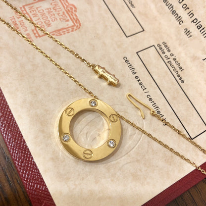 [Vellora Opalyn]LOVE NECKLACE 16MM 3 DIAMONDS
