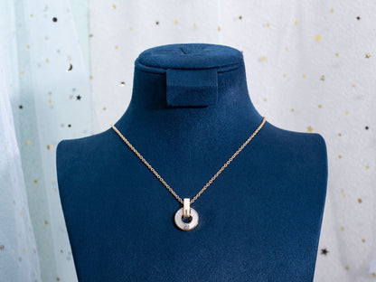 [Vellora Opalyn]GARI NECKLACE PINK GOLD MOP