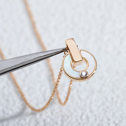 [Vellora Opalyn]GARI NECKLACE PINK GOLD MOP