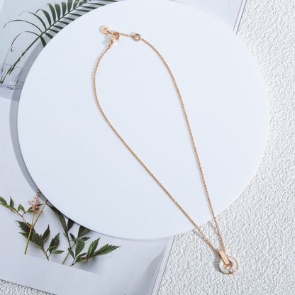 [Vellora Opalyn]GARI NECKLACE PINK GOLD MOP