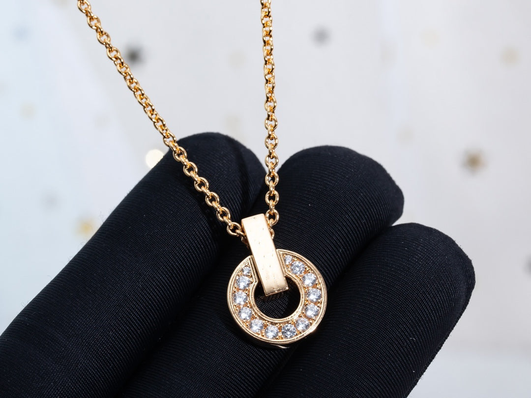 [Vellora Opalyn]GARI NECKLACE PINK GOLD DIAMOND