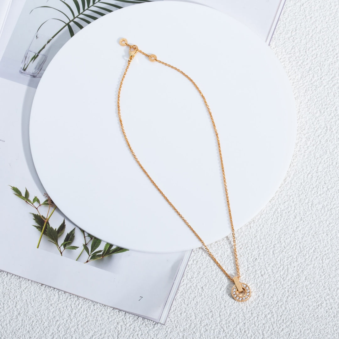 [Vellora Opalyn]GARI NECKLACE PINK GOLD DIAMOND